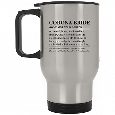 14 oz. Silver Travel Mug