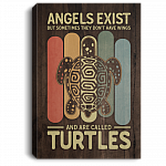 Angels Exist But Sometimes They Don't Have Wings And Are Called Turtles Framed Canvas - Unframed Poster, White, 0.75'' Framed Canvas Angels Exist But Sometimes They Don't Have Wings And Are Called Turtles Framed Canvas - Unframed Poster, White, 0.75'' Framed Canvas