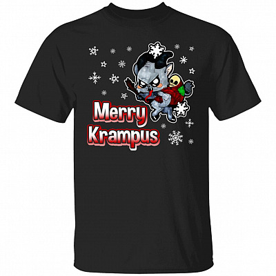 Merry Kam-pus Christmas Holiday T-Shirt, Black, Unisex T-Shirt