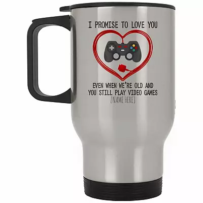 14 oz. Silver Travel Mug