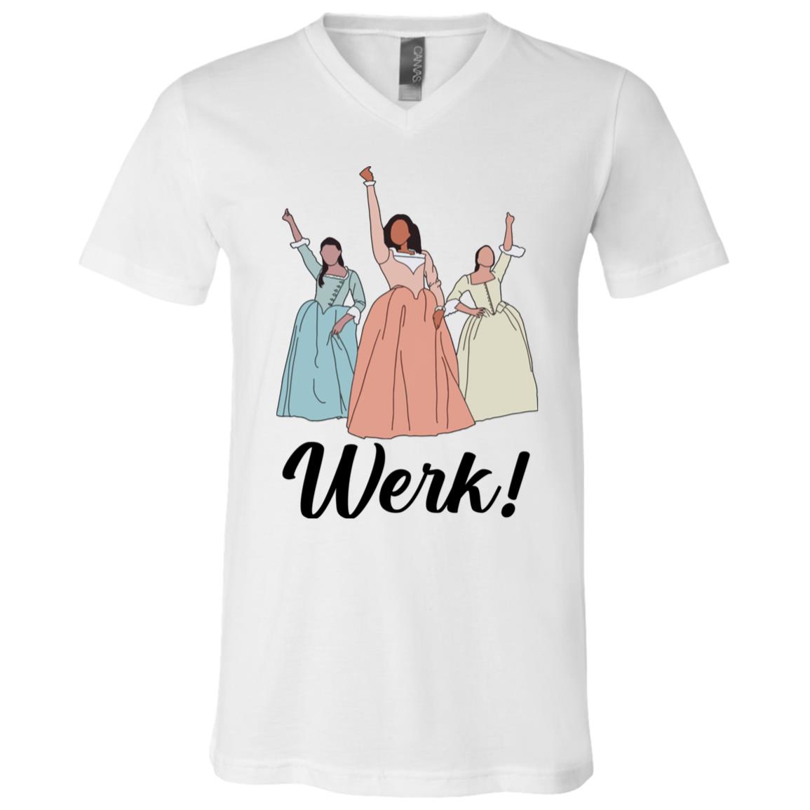 The Schuyler Sisters, White, V-Neck T-Shirt