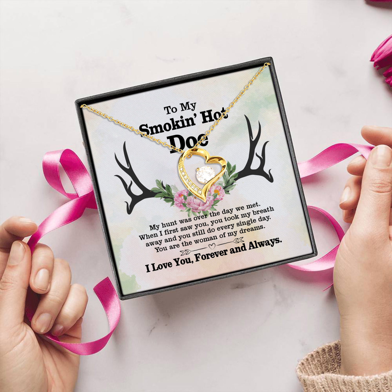 24 HG_ To My Smokin- Hot Doe Dream (4) Forever Love Necklace (Gold) 5