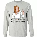 No Uterus Hoodie, Ash, Long Sleeve
