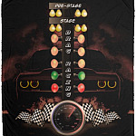 Drag Racing Fleece Blanket - Drag Racing Blanket, White, Cozy Plush Fleece Blanket - 50x60 Drag Racing Fleece Blanket - Drag Racing Blanket, White, Cozy Plush Fleece Blanket - 50x60