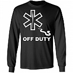 Off Duty Funny Healthcare Worker Hoodie, Black, Long Sleeve