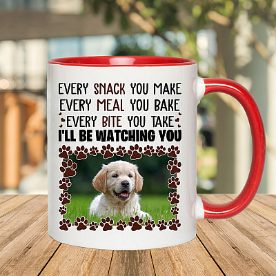 Alternative view of Personalized Photo Every Snack You Make Every Meal You Bake Dog Memorial Accent Mug - Ceramic Coffee Mug