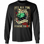 It's All Fun And Games Until Someone Hoodie, Black, Long Sleeve