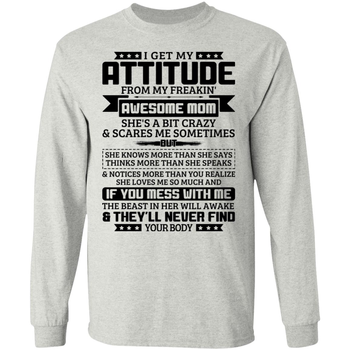 G240 LS Ultra Cotton T-Shirt, Ash, Long Sleeve G240 LS Ultra Cotton T-Shirt, Ash, Long Sleeve