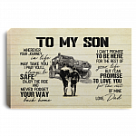 Off-Roading From Dad To My Son Wherever Your Journey In Life May Take You Framed Canvas Prints - Unframed Poster, White, 0.75'' Framed Canvas