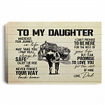 Off-Roading From Dad To My Daughter Wherever Your Journey In Life May Take You Framed Canvas Prints - Unframed Poster, White, 0.75'' Framed Canvas