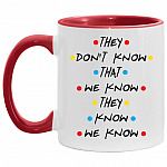 Know Mug, White/Red, 11 oz. Accent Mug