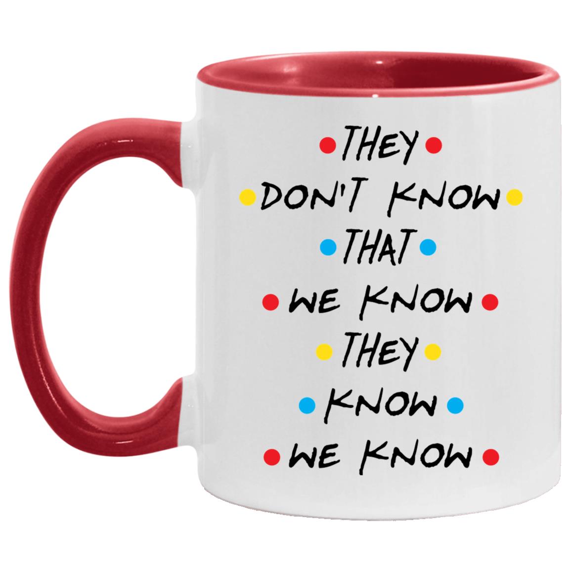 Know Mug, White/Red, 11 oz. Accent Mug