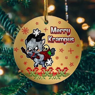 Merry Kam-pus Christmas Holiday Decorative Christmas Ornament - Holiday Flat Circle Ornament