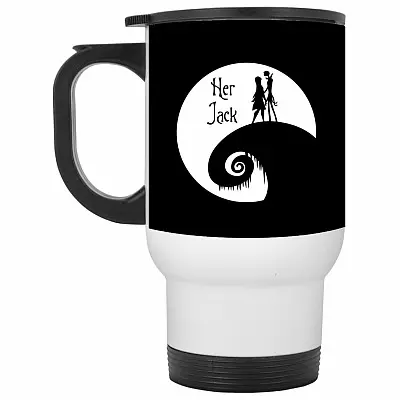 14 oz. White Travel Mug