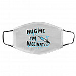 Vaccinated Mask, White, Cloth Face Cover – Medium/Large Vaccinated Mask, White, Cloth Face Cover – Medium/Large