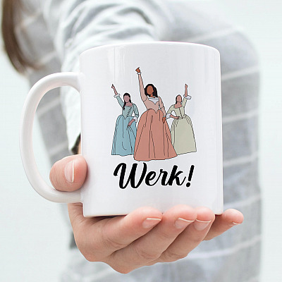Alternative view of The Schuyler Sisters Werk Include Women In The Sequel Ceramic Coffee Mug - Funny Hamilton Feminist Gift