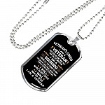 Veteran's Creed I Am A Veteran Dog Tag Pendant Necklace - Military Dog Tags - United States Army Dog Tags - Dog Tag (Silver)