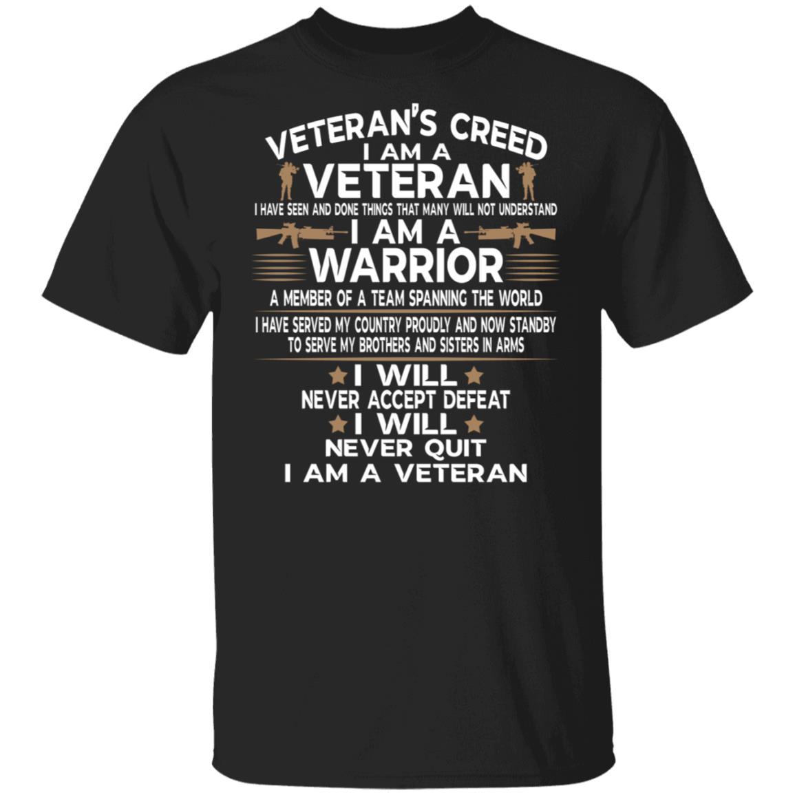 Veteran's Creed, Black, Unisex T-Shirt Veteran's Creed, Black, Unisex T-Shirt