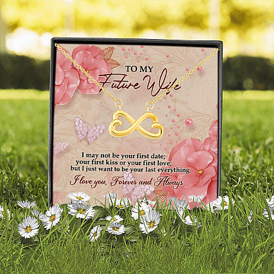 Alternative view of To My Future Wife Infinity Heart Pendant Necklace - Future Wife Gifts Heart Necklace With Message Card
