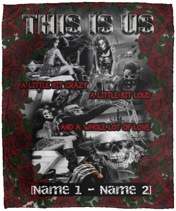 Personalized This Is Us A Little Bit, White, Cozy Plush Fleece Blanket - 50x60 Personalized This Is Us A Little Bit, White, Cozy Plush Fleece Blanket - 50x60