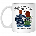 Personalized I Am Always with You Wife Has Wings Memorial Coffee Mug - Beer Stein - Water Bottle - Color Changing Mug, White, 11 oz. White Mug