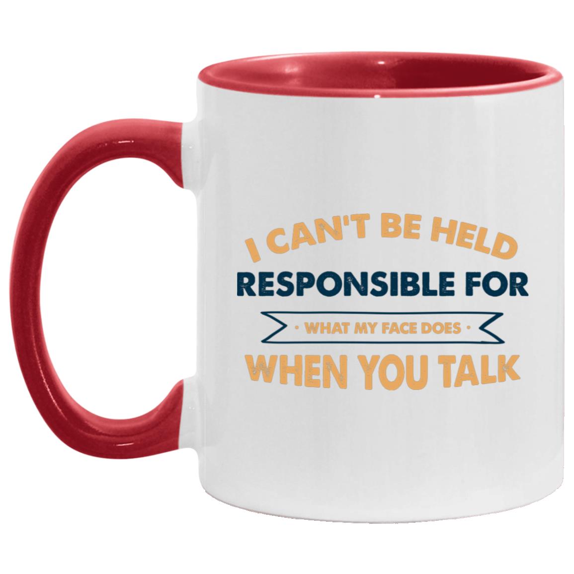 Responsible Accent Mug, White/Red, 11 oz. Accent Mug