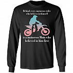 Behind Every Motocross Rider, Black, Long Sleeve