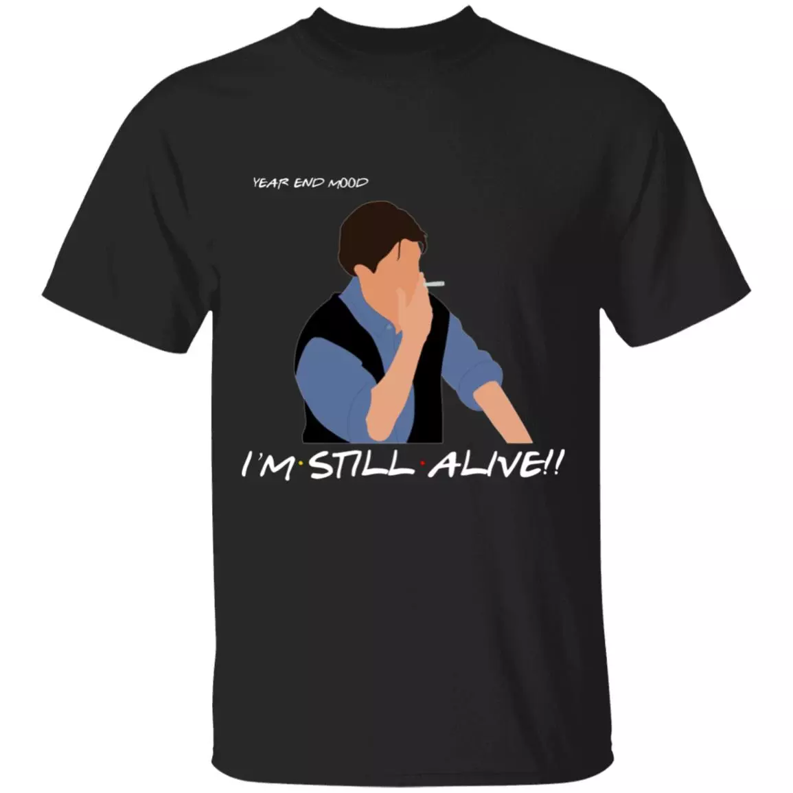 Chandler Year End Mood, Black, Unisex T-Shirt