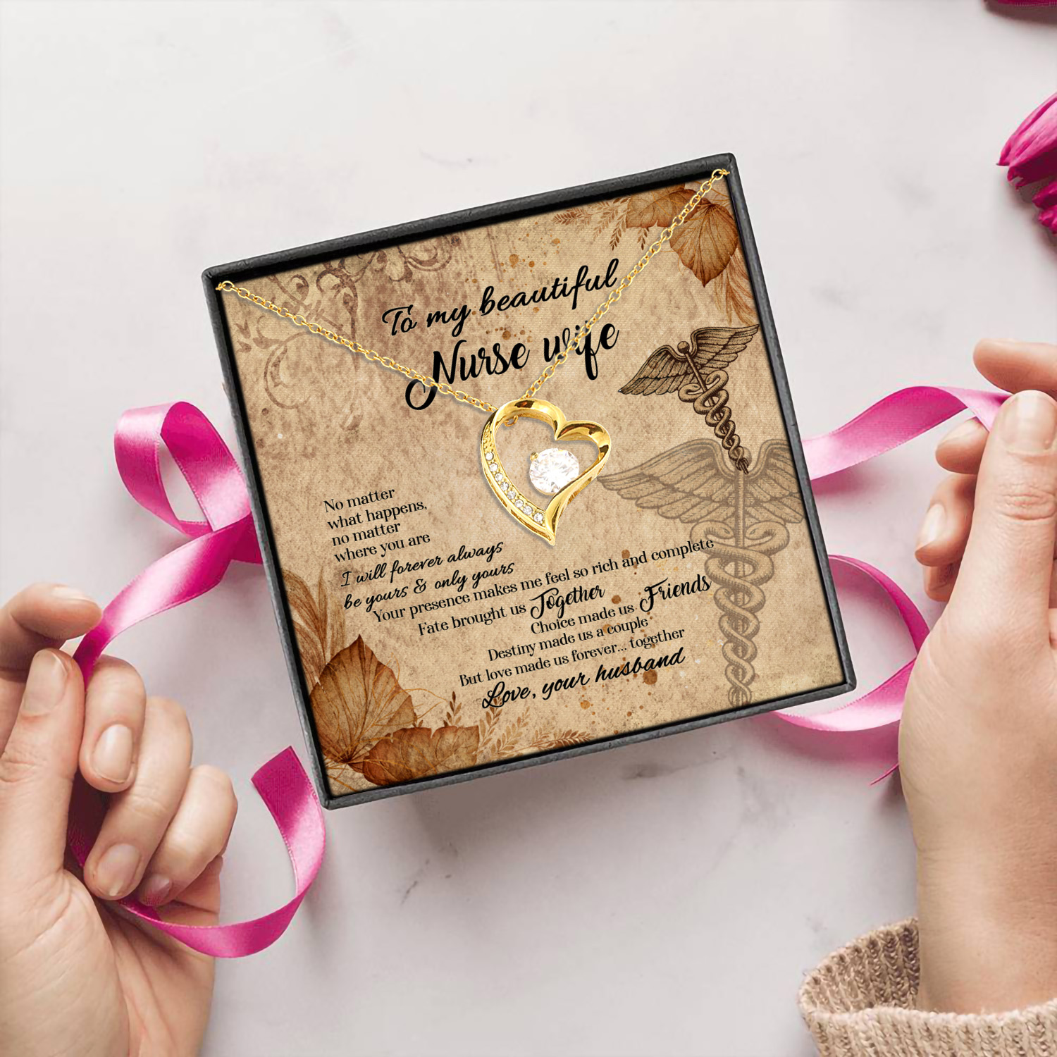 6Th. Nurse Wife(5) Forever Love Necklace (Gold) 5
