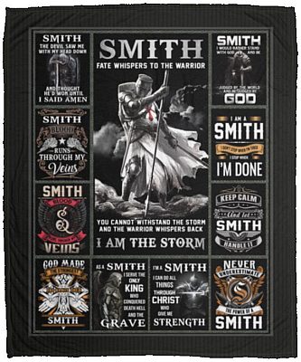 Smith Fate Whispers To The Warrior Blanket, White, Cozy Plush Fleece Blanket - 50x60