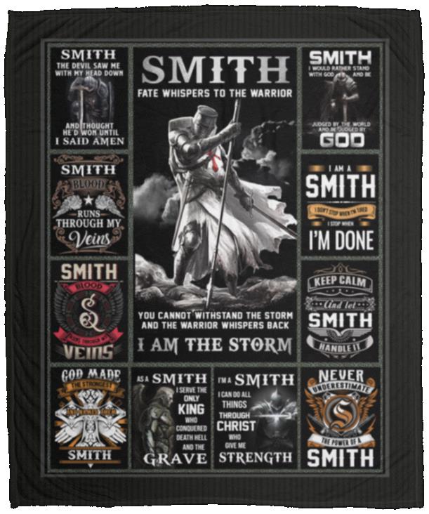 Smith Fate Whispers To The Warrior Blanket, White, Cozy Plush Fleece Blanket - 50x60 Smith Fate Whispers To The Warrior Blanket, White, Cozy Plush Fleece Blanket - 50x60