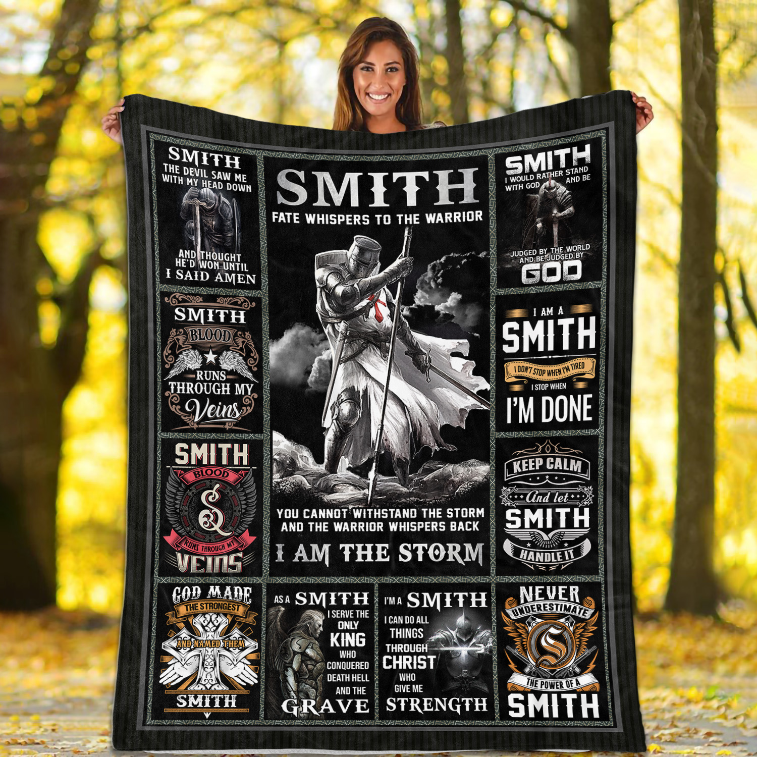 3VT. Smith Fate Whispers To The Warrior blanket mockup