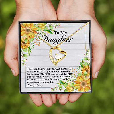 To My Daughter From Mom Forever Love Pendant Necklace