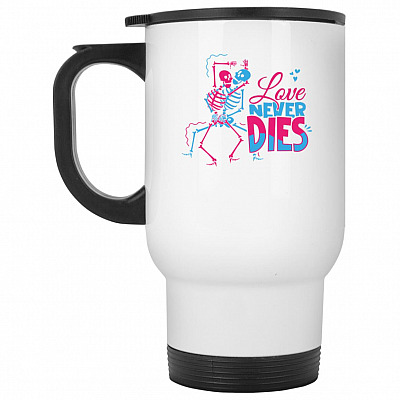 14 oz. White Travel Mug