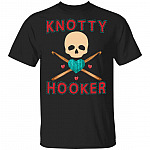 Crochet Knotty Hooker, Black, Unisex T-Shirt
