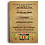 Boons Guide Things You Never Want to Say or Do Around Vietnam Veteran Wrapped Framed Canvas Prints - Unframed Poster, White, 0.75'' Framed Canvas