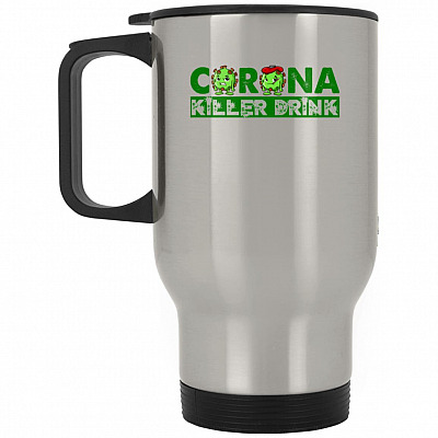 14 oz. Silver Travel Mug