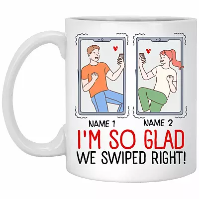 Personalized Tinder DatingMug, White, 11 oz. White Mug