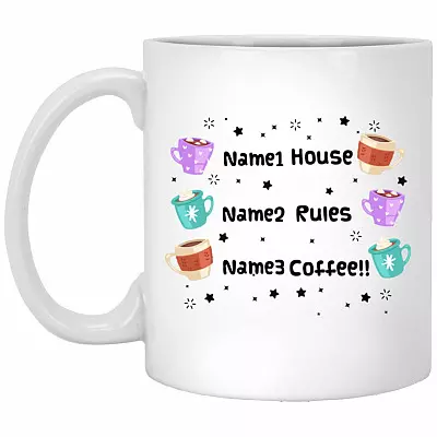 Personalized Knives Out My House Mug, White, 11 oz. White Mug