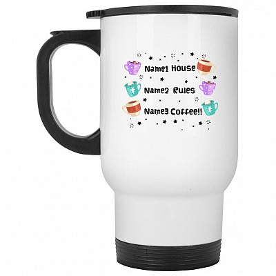 14 oz. White Travel Mug