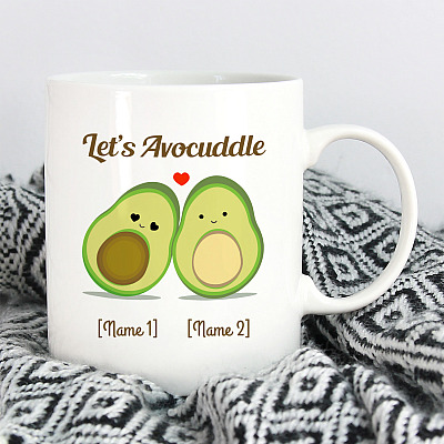 Alternative view of Personalized Lets Avocuddle Valentine Gift for Couple Ceramic Coffee Mug