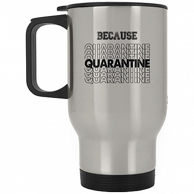 14 oz. Silver Travel Mug