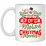 Let's Drink Hot Cocoa, White, 11 oz. White Mug