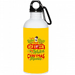 Let's Drink Hot Cocoa, Athletic Gold, 20 oz. Stainless Water Bottle