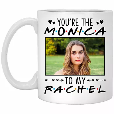 Personalized Custom Photo Friends Mug, White, 11 oz. White Mug