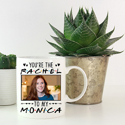 Alternative view of Personalized Custom Photo Friends You're The Rachel To My Monica Ceramic Coffee Mug - Best Friends Photo Mug