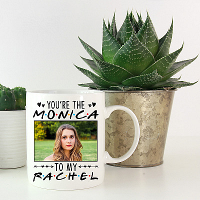 Alternative view of Personalized Custom Photo Friends You're The Monica To My Rachel Ceramic Coffee Mug - Best Friends Photo Mug