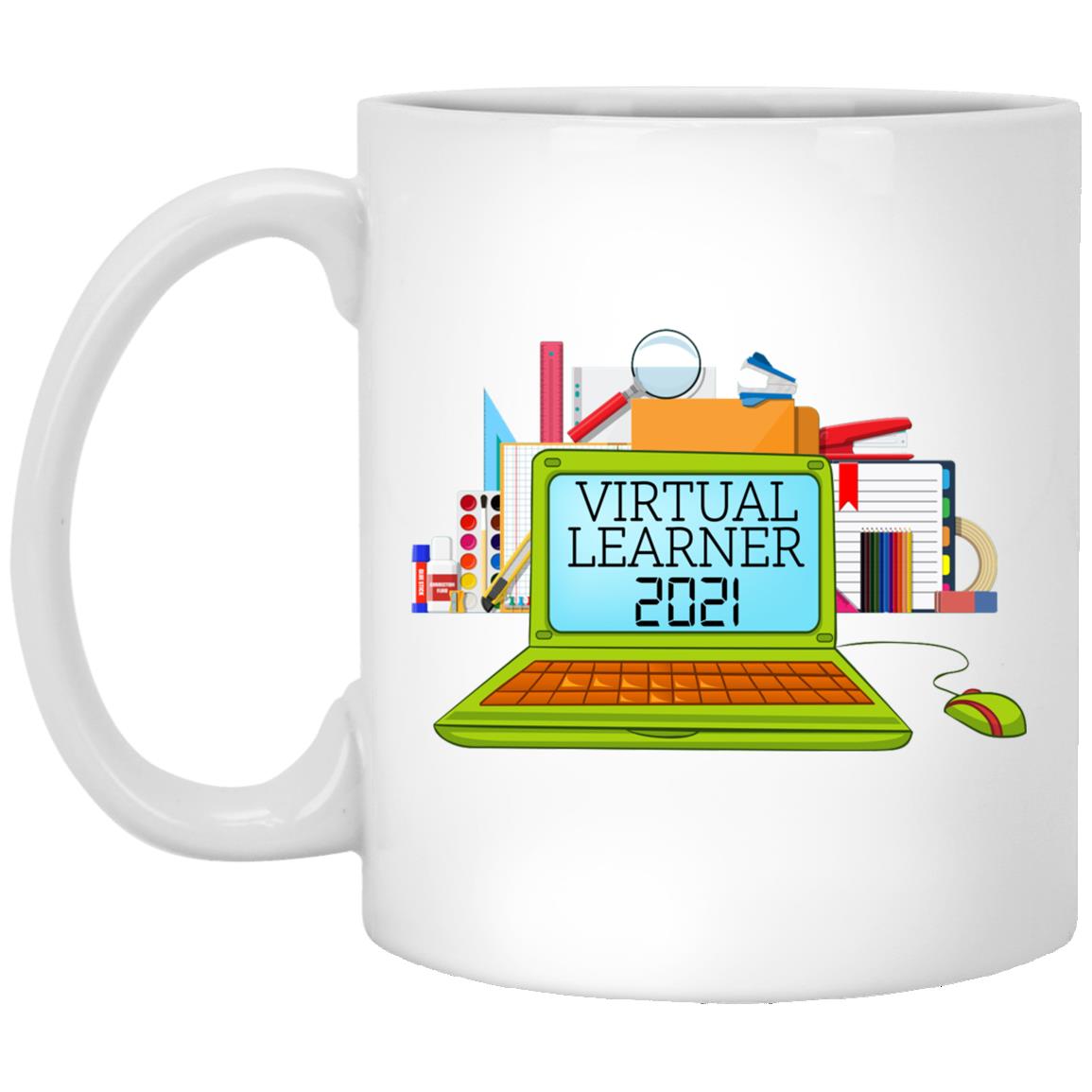 Virtual Learner Quarantined 2021 Coffee Mug, White, 11 oz. White Mug