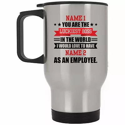 14 oz. Silver Travel Mug