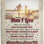 Custom Photo To The Man I Love, White, Cozy Plush Fleece Blanket - 50x60 Custom Photo To The Man I Love, White, Cozy Plush Fleece Blanket - 50x60